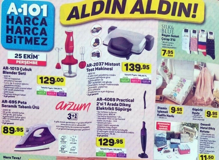 A101 Hafta Sonu  Aktüel İndirimli Ürünler Kataloğu