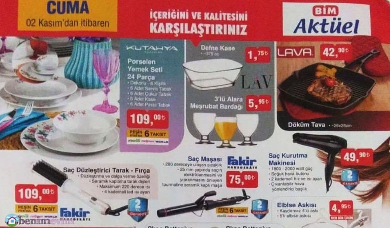Bim 6 Kasım 2018 Aktüel Ürünler Kataloğu