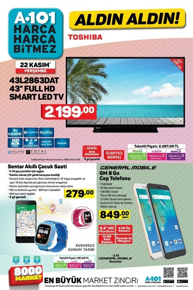 A101 Kasım  Ayı İndirimleri 