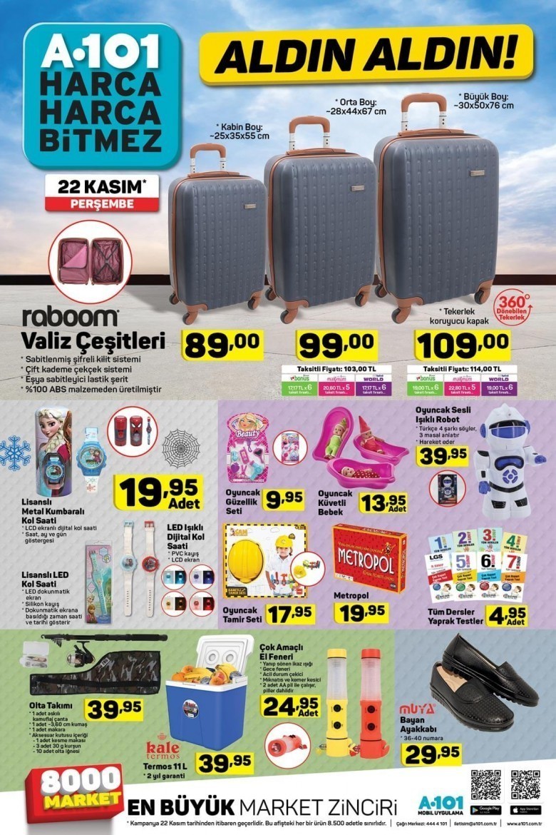 A101 Kasım  Ayı İndirimleri 