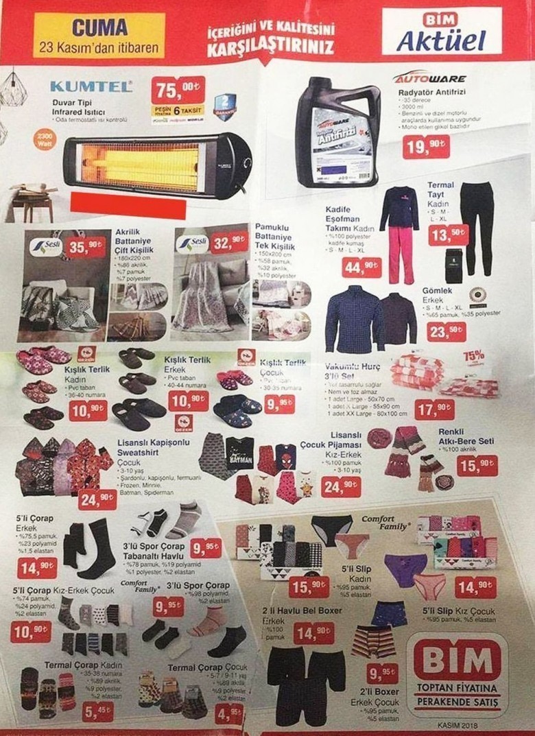 Bim Kasım Ayı İndirimleri