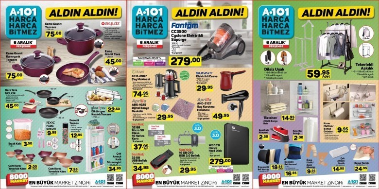 A101 hafta sonu Aktüel Ürünler Kataloğu (GÜNCEL)