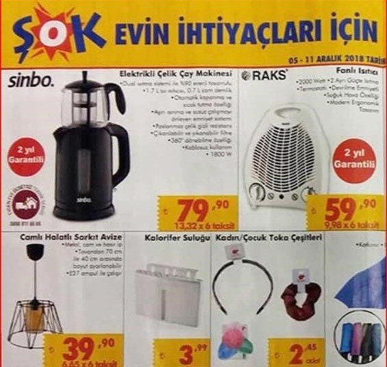 Şok Hafta Sonu İndirimli Aktüel Ürünler Kataloğu