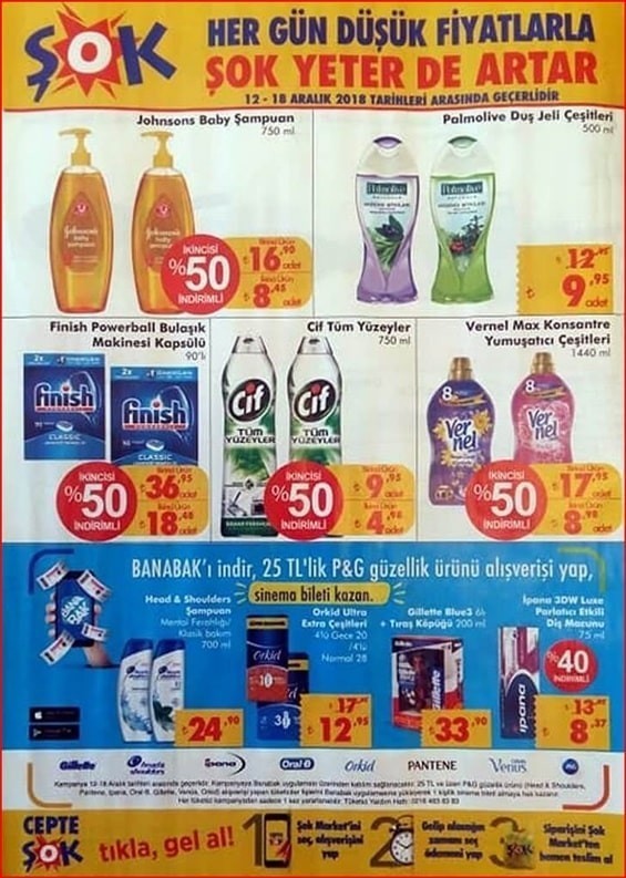 Şok - Hakmar Market 13 -20 Aralık 2018 Akteül İndirimleri Kataloğu
