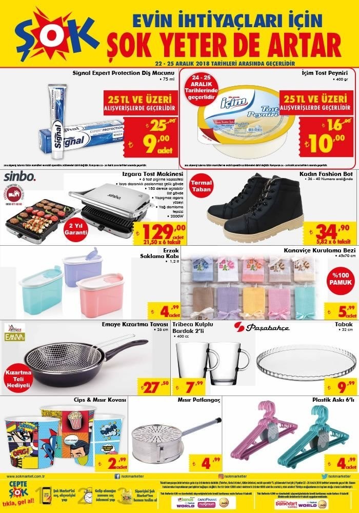 Şok 22-25 Aralık 2018 Hafta Sonu İndirimleri