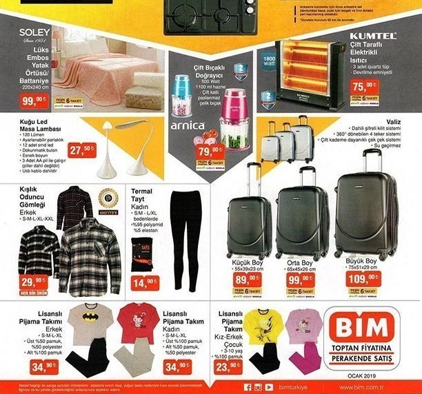 Bim 15 Ocak 2019 Aktüel Ürünleri Yayınlandı