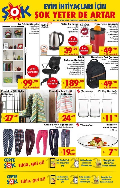 ŞOK 22 Ocak 2019 Aktüel Ürünler Kataloğ