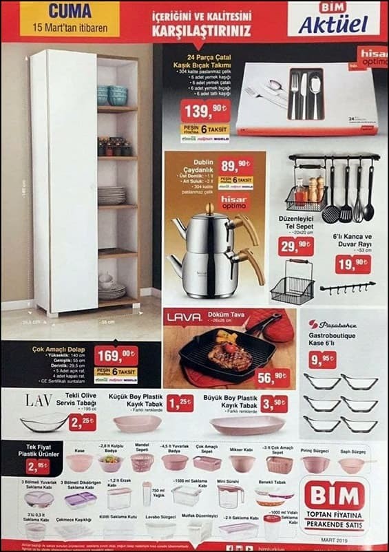 Bim 15 Mart 2019 Aktüel İndirim Kataloğu 