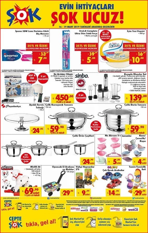 Şok 20 Mart 2019 Aktüel İndirimler Kataloğu