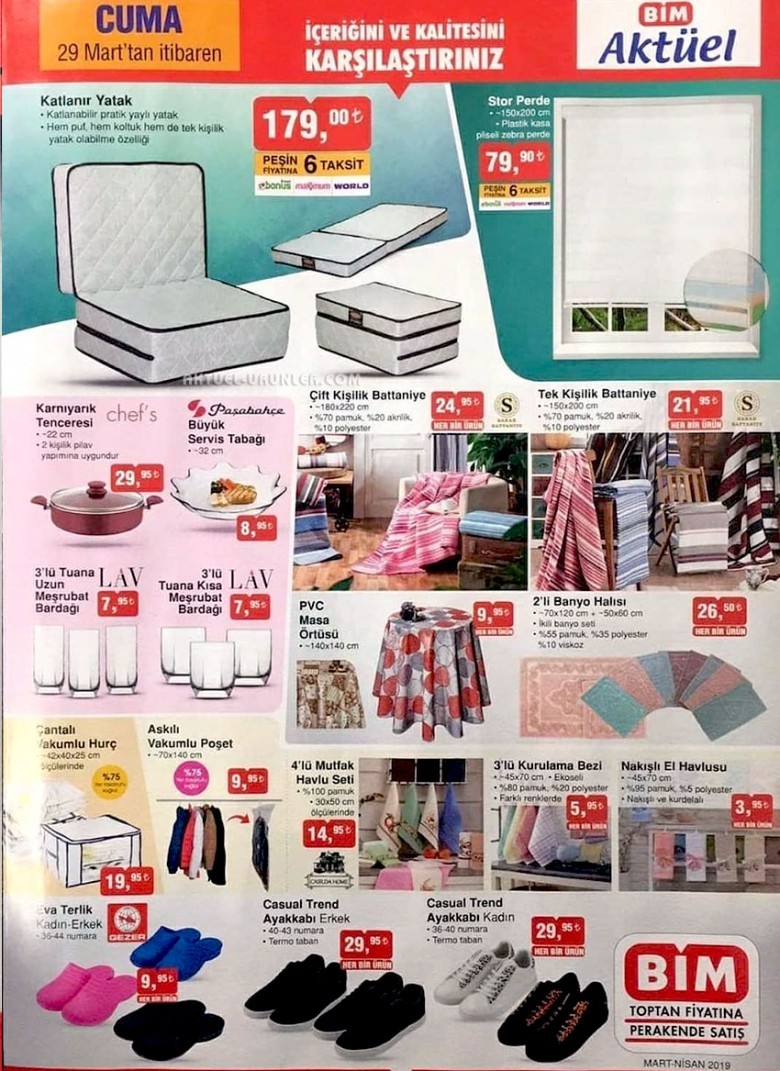 BİM 29 Mart Günü Gelecek Yeni Aktüel Ürünleri